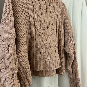 Pink Cropped Sweater